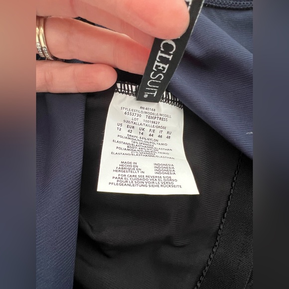 New Miraclesuit Temptress One Piece in Silver Shores Size 12 - Picture 10 of 11